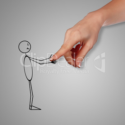 Man and handshake