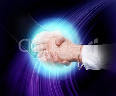 Handshake of two business people