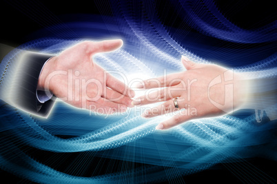 Handshake of two business people