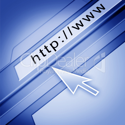 web page with arrow