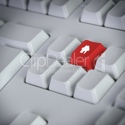 Computer keyboard and home symbol