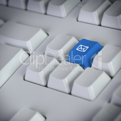 Computer keyboard and communication symbol