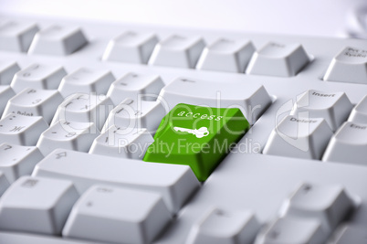 Computer keyboard with access symbol