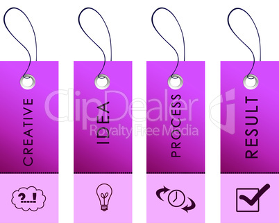 color labels with communication symbols