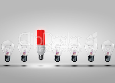 row of light bulbs