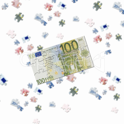 picture of puzzle for a banknote