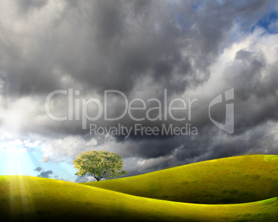 nature landscape with clouds