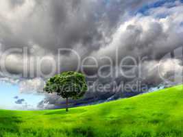 nature landscape with clouds