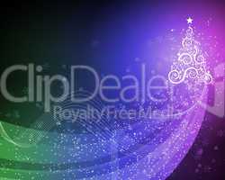 Background with traditional Christmas decoration