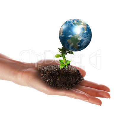 Hands and Earth.