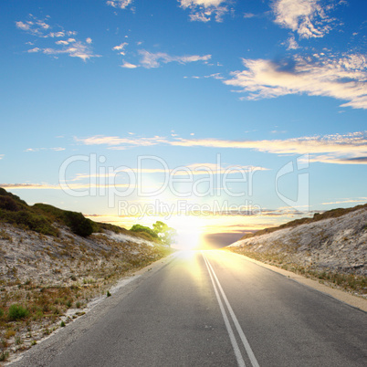 Asphalt road in countryside