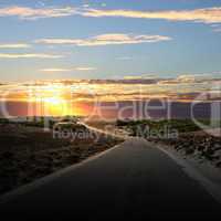 Asphalt road in countryside