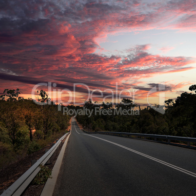 Asphalt road in countryside