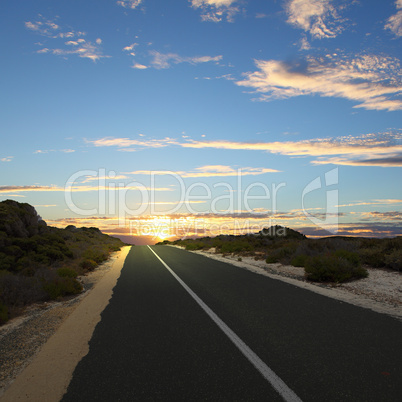 Asphalt road in countryside