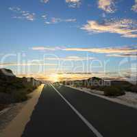 Asphalt road in countryside