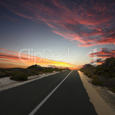 Asphalt road in countryside