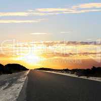 Asphalt road in countryside