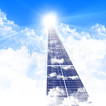 road from the solar panels