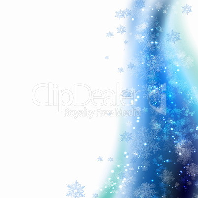 White background with colour snowflakes