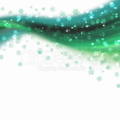 White background with colour snowflakes