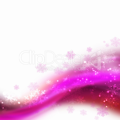 White background with colour snowflakes