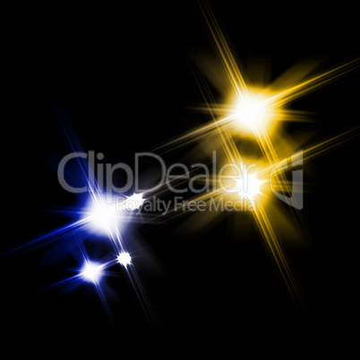 Black background with shining stars