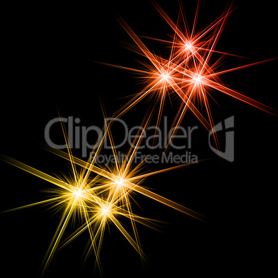 Black background with shining stars