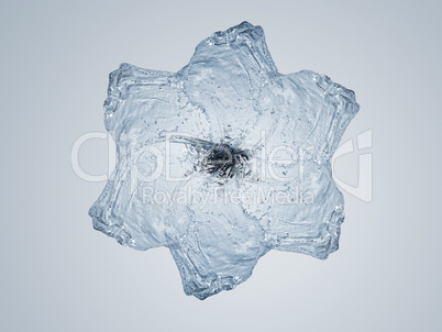 Flower made of water splashes