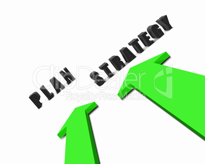 Two colour arrows with bussiness words