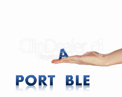 Arm that holds a single letter