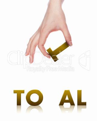 Arm that holds a single letter