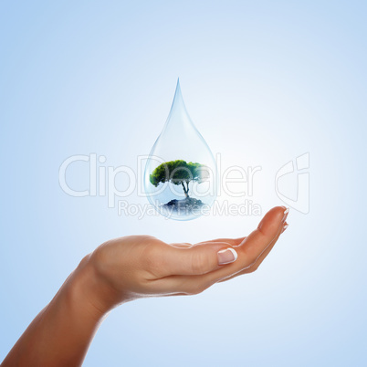 large drop of water