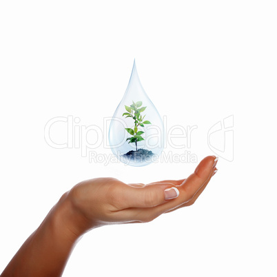 large drop of water