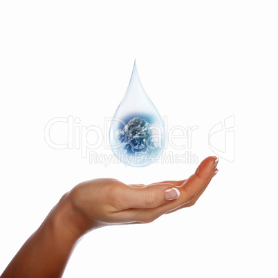 large drop of water