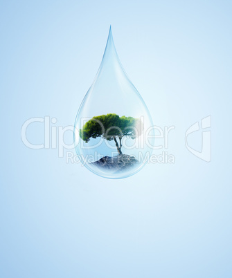 large drop of water