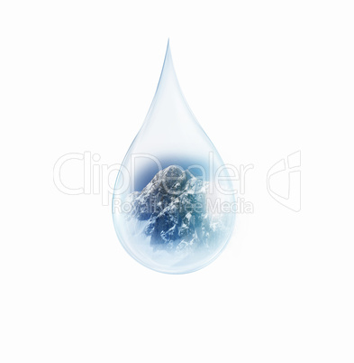 large drop of water