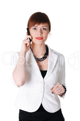 charming brunette business woman