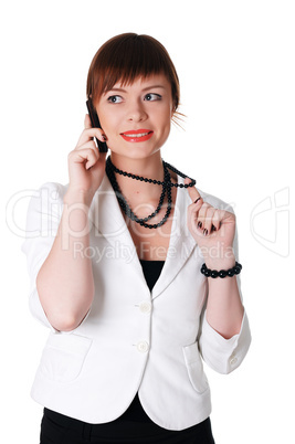 charming brunette business woman