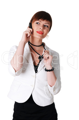 charming brunette business woman