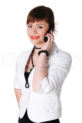 charming brunette business woman