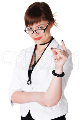 charming brunette business woman