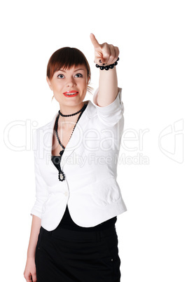 charming brunette business woman