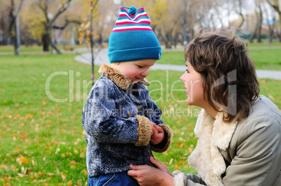 Mother and son together