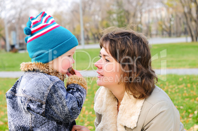 Mother and son together