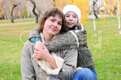 Mother and son together