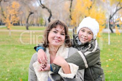 Mother and son together