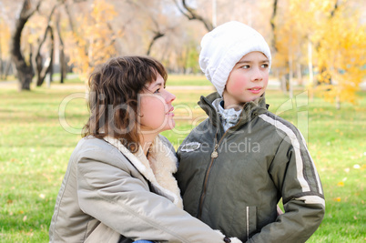 Mother and son together