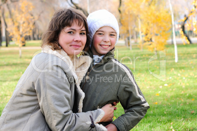 Mother and son together