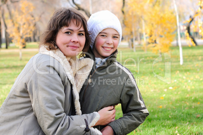 Mother and son together