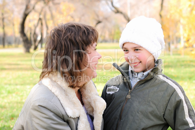 Mother and son together